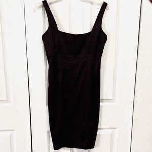 Calvin Klein Strapless Dark Brown Strap Body Con Dress Size L